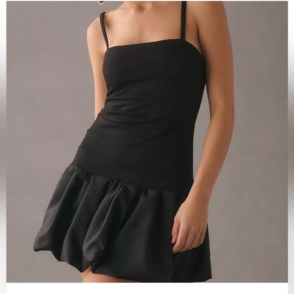 Anthropologie Sundays in Bubble bottom Dress Size xxs Little Black Dress